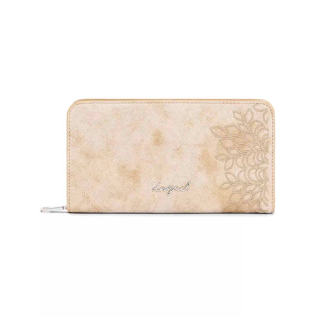 Desigual Porte-monnaie moyen brodé WHITE U female
