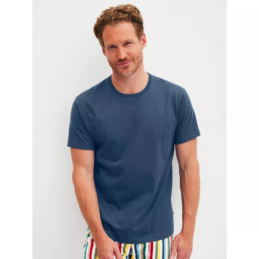 Calida - T-Shirt, für Herren, Blau Denim, Größe S
