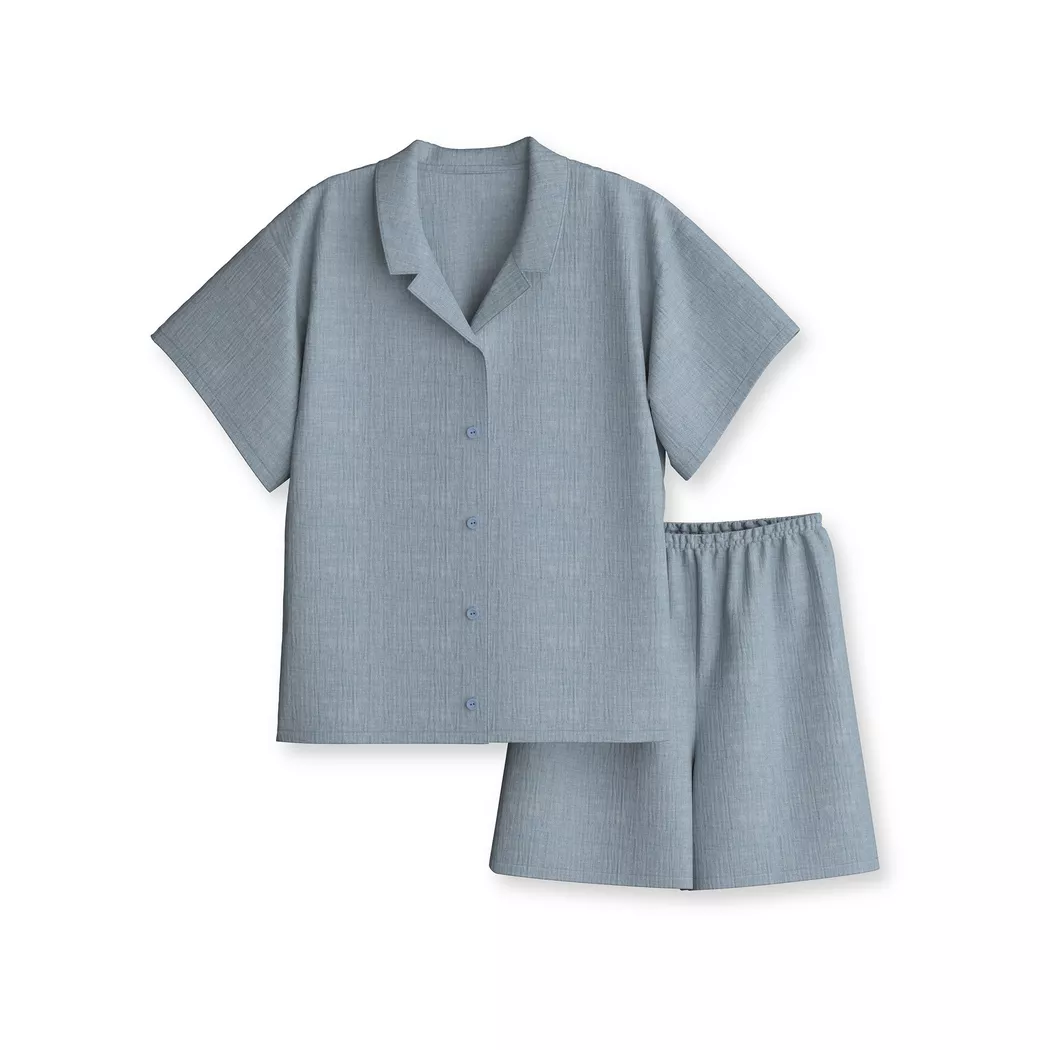 Calida - Pyjama-Set, kurzarm, 140, Blau Denim