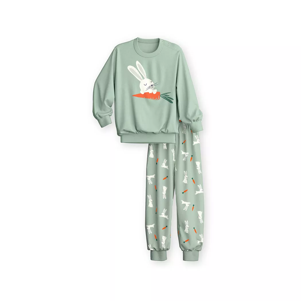 Calida - Pyjama-Set lang, langarm, 116, Aquablau