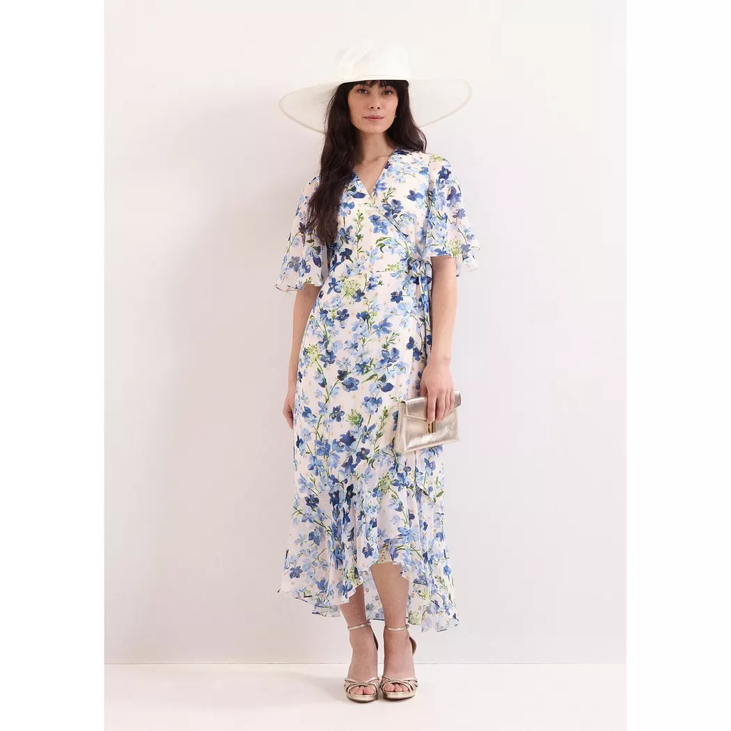 Phase Eight - Wickelkleid, für Damen, Creme, Größe 44