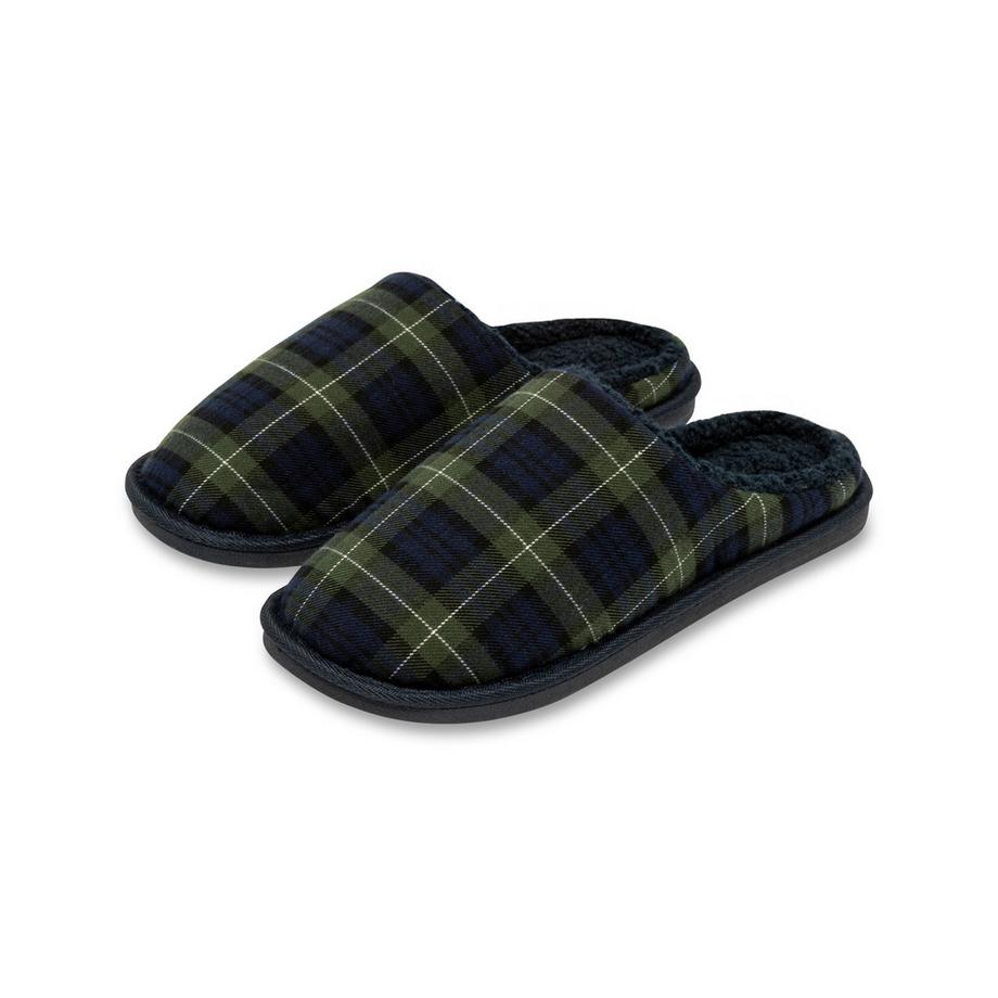 Manor Man Men Home Slipper Check  