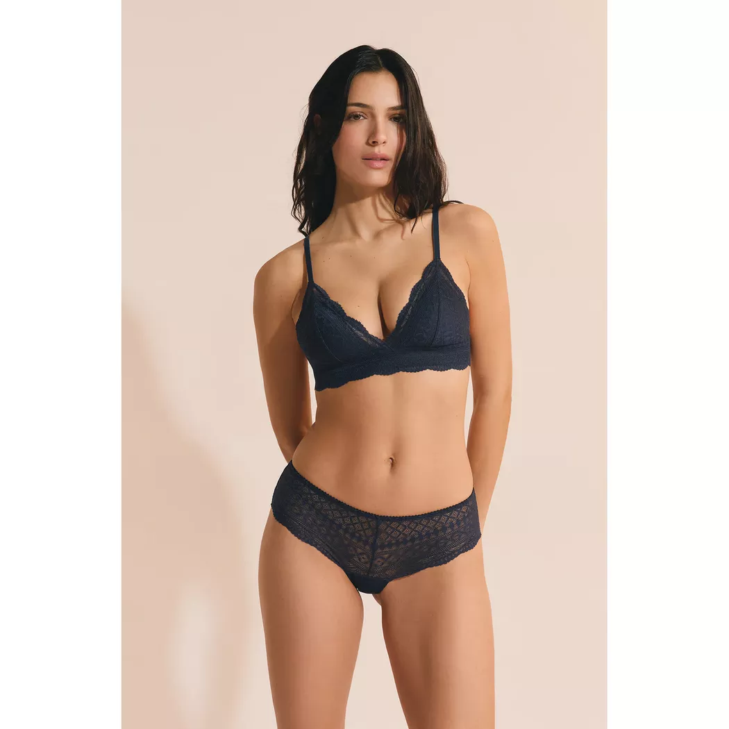 Etam - Triangle-BH, unwattiert, für Damen, Blau, Größe 75/C