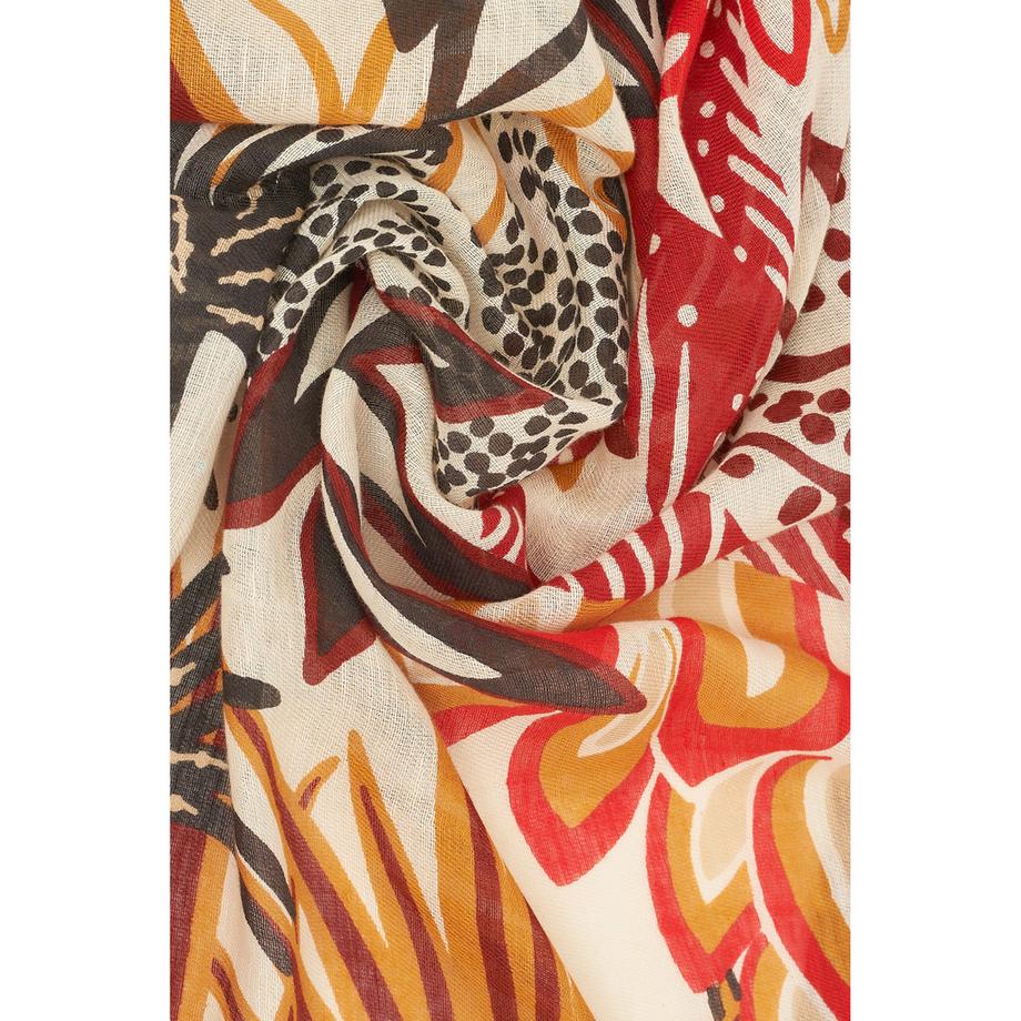 Caroll Foulard Imprimé Léopard et Floral  