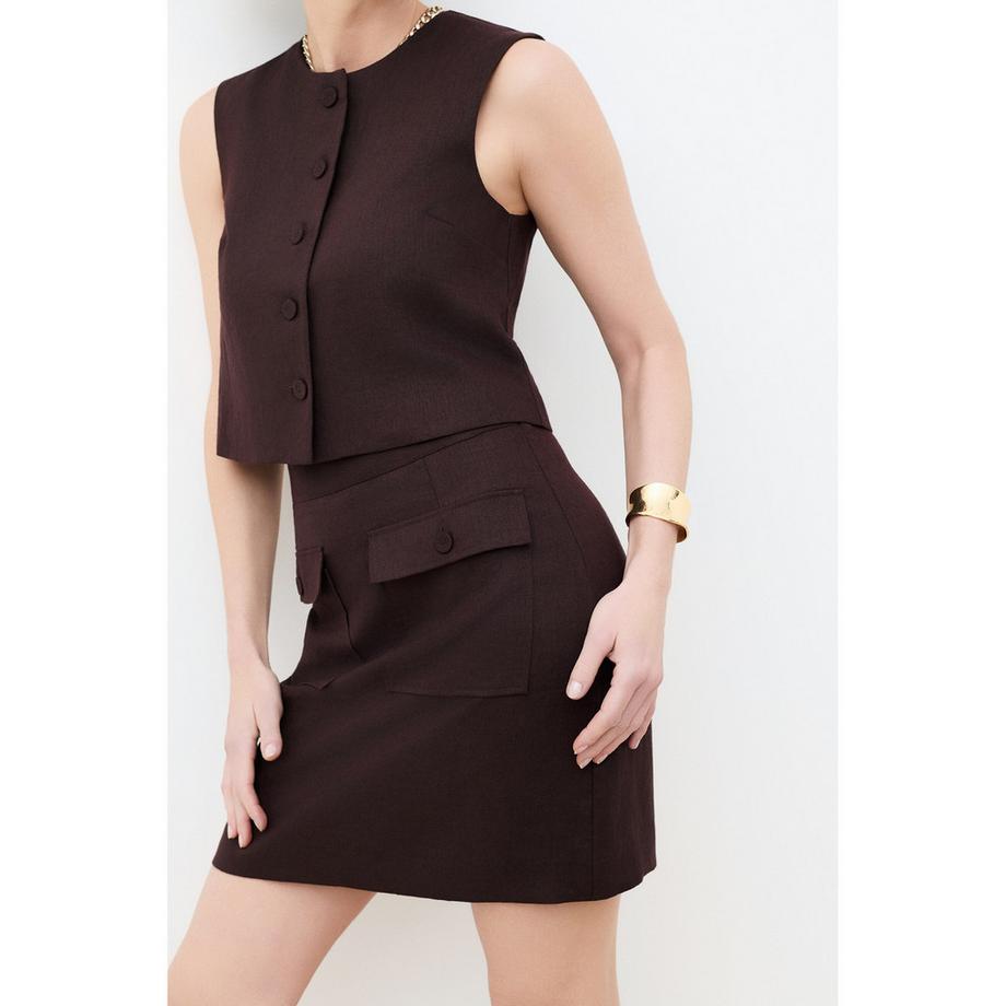 Caroll Jupe mini en lin  