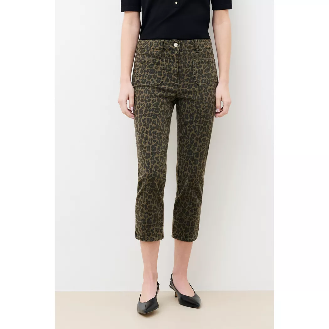 Caroll - Hose, Regular Fit, 7/8-Länge, für Damen, Khaki, Größe 42