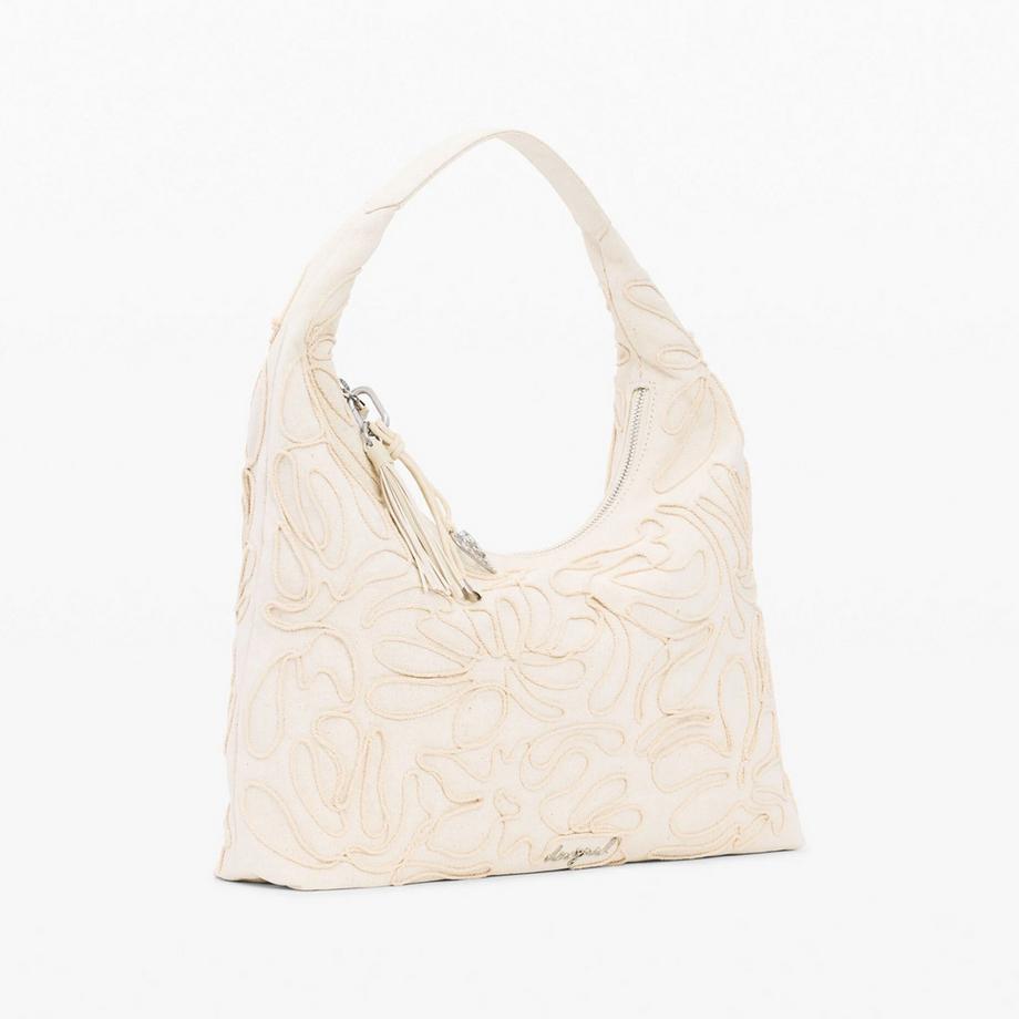 Desigual Borsa a tracolla con motivo floreale in rilievo  