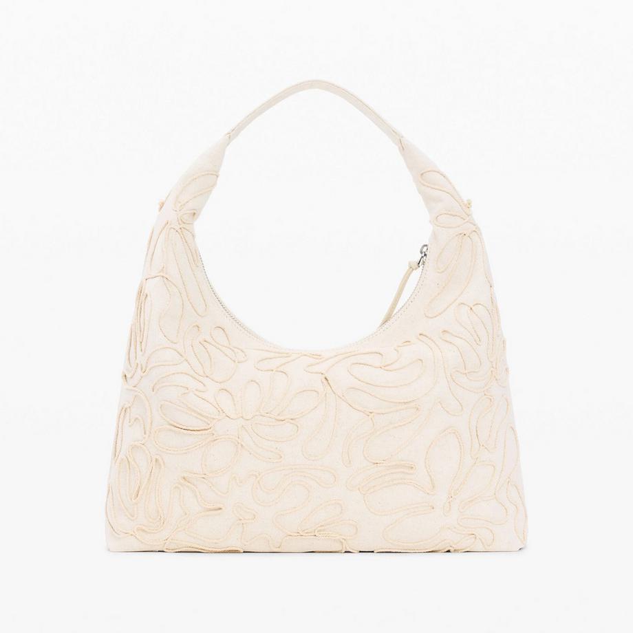 Desigual Borsa a tracolla con motivo floreale in rilievo  