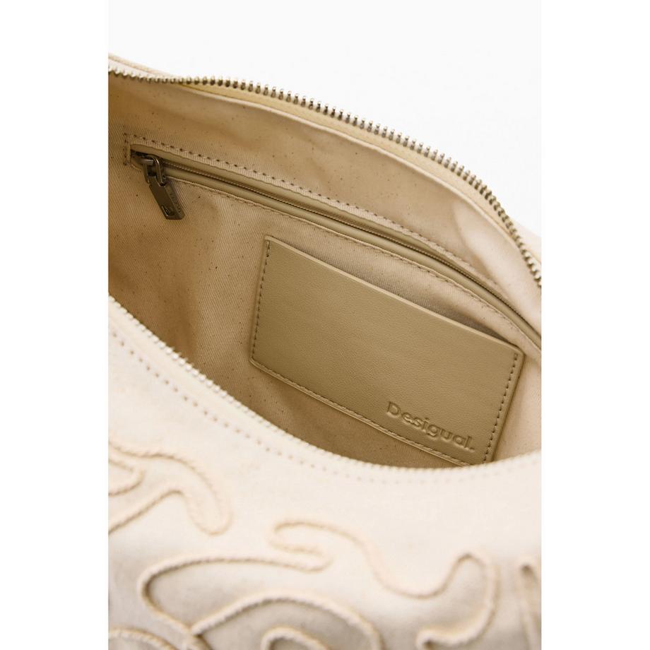 Desigual Borsa a tracolla con motivo floreale in rilievo  