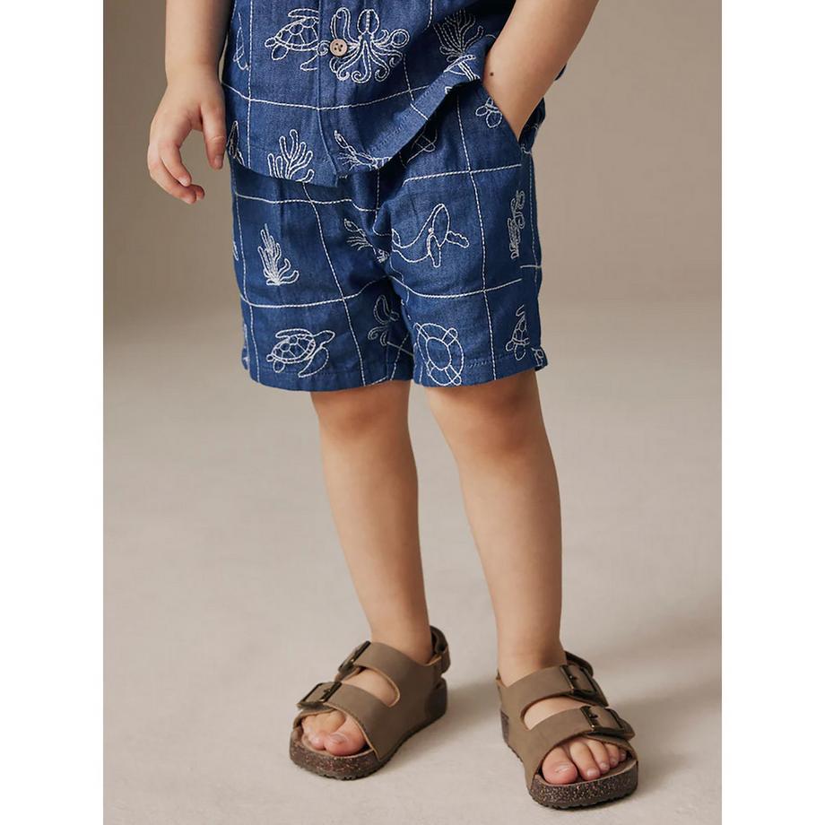 Next Ensemble haut et short imprimé maritime  