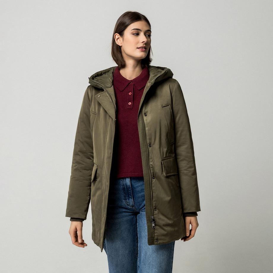 Manor Woman Parka con cappuccio e tasche anteriori  
