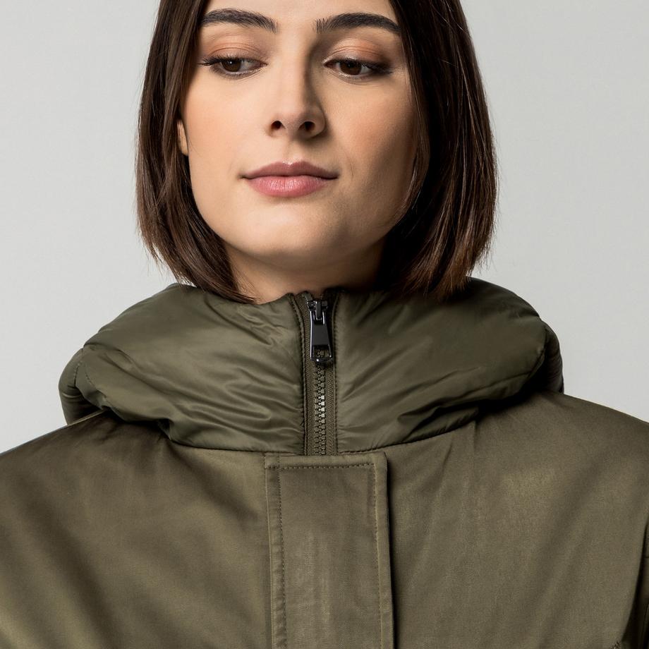 Manor Woman Parka con cappuccio e tasche anteriori  