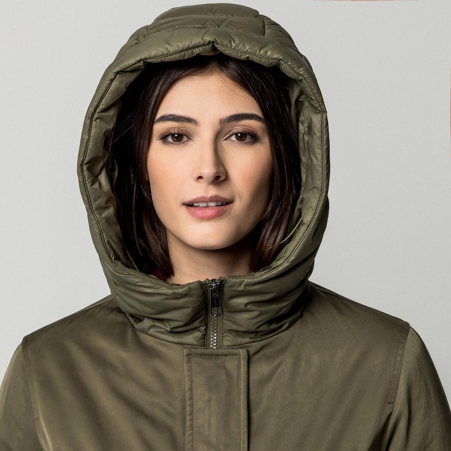 Manor Woman Parka con cappuccio e tasche anteriori  
