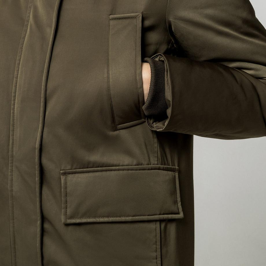 Manor Woman Parka con cappuccio e tasche anteriori  