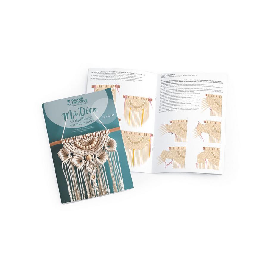 Graine Creative Set de macramé avec coquillage 