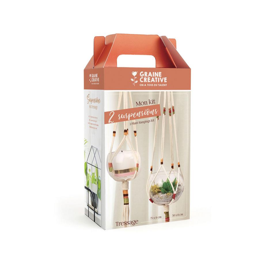 Graine Creative Set de macramé Kit tressage déco suspendues 