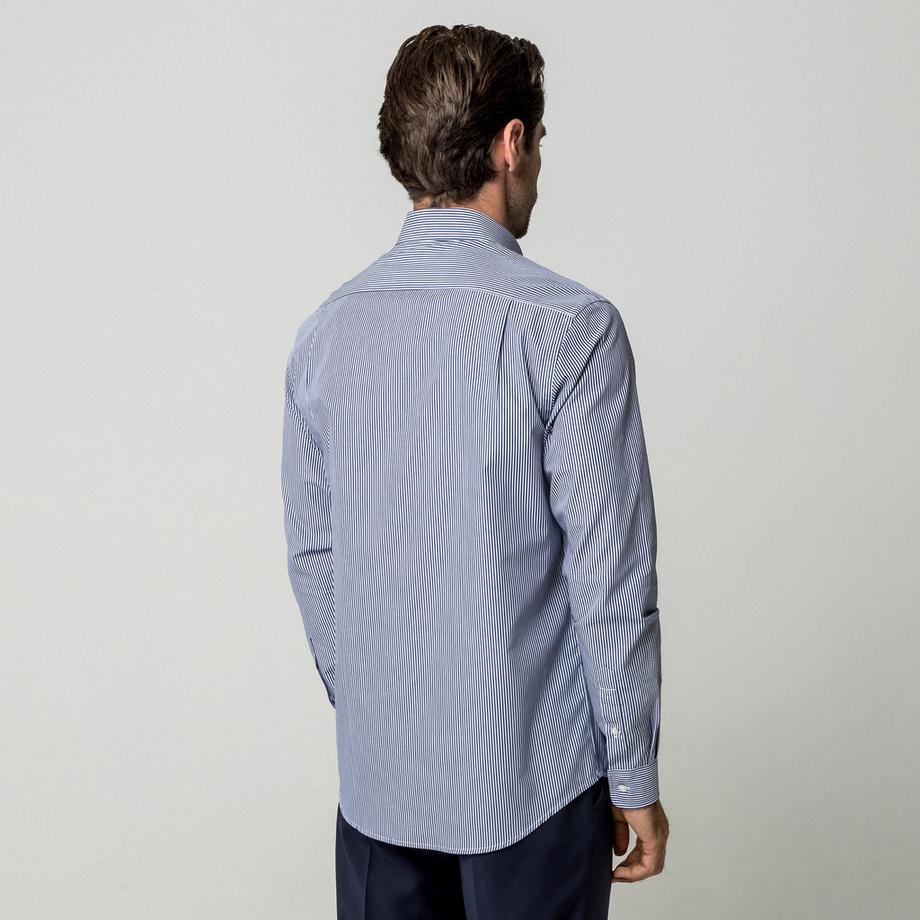 Manor Man Chemise à manches longues rayée  