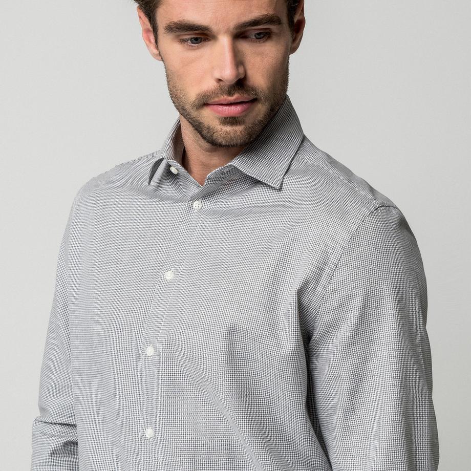 Manor Man Chemise à manches longues à carreaux  