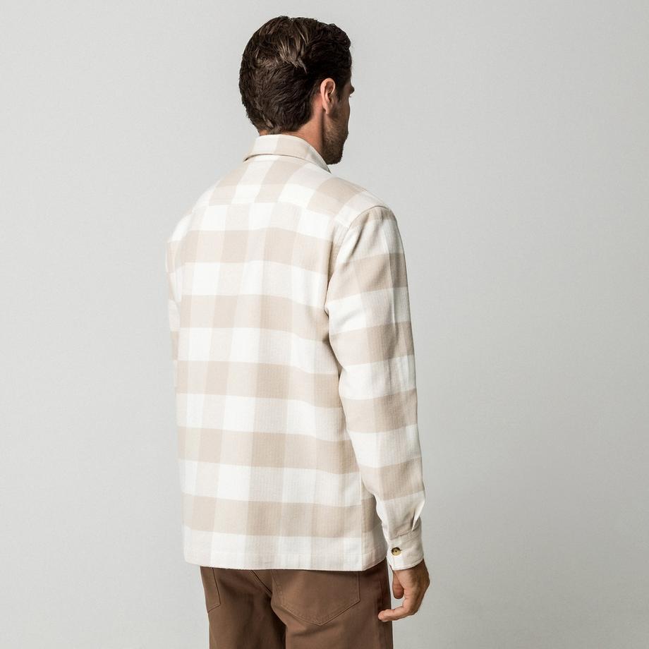 Manor Man Chemise à manches longues à carreaux  