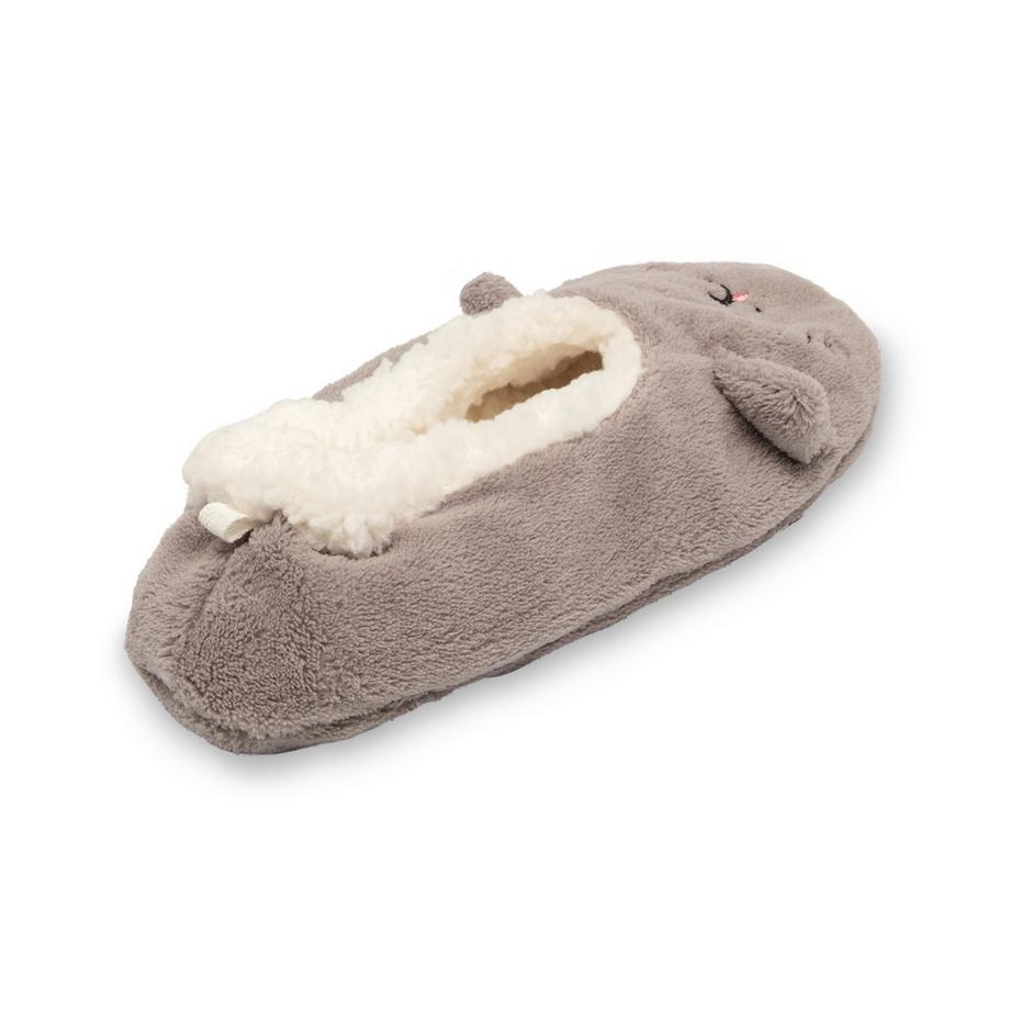 Manor Woman Xmas program CAT grey Ballerina Chaussons  