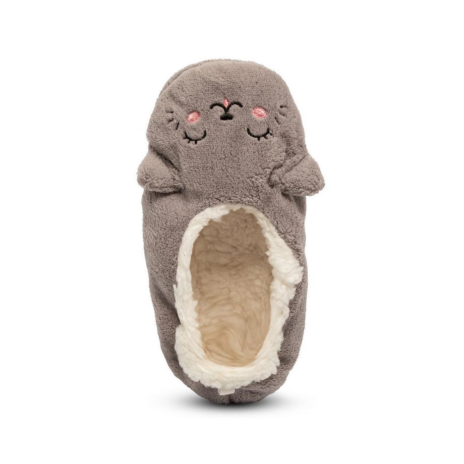 Manor Woman Xmas program CAT grey Ballerina Chaussons  