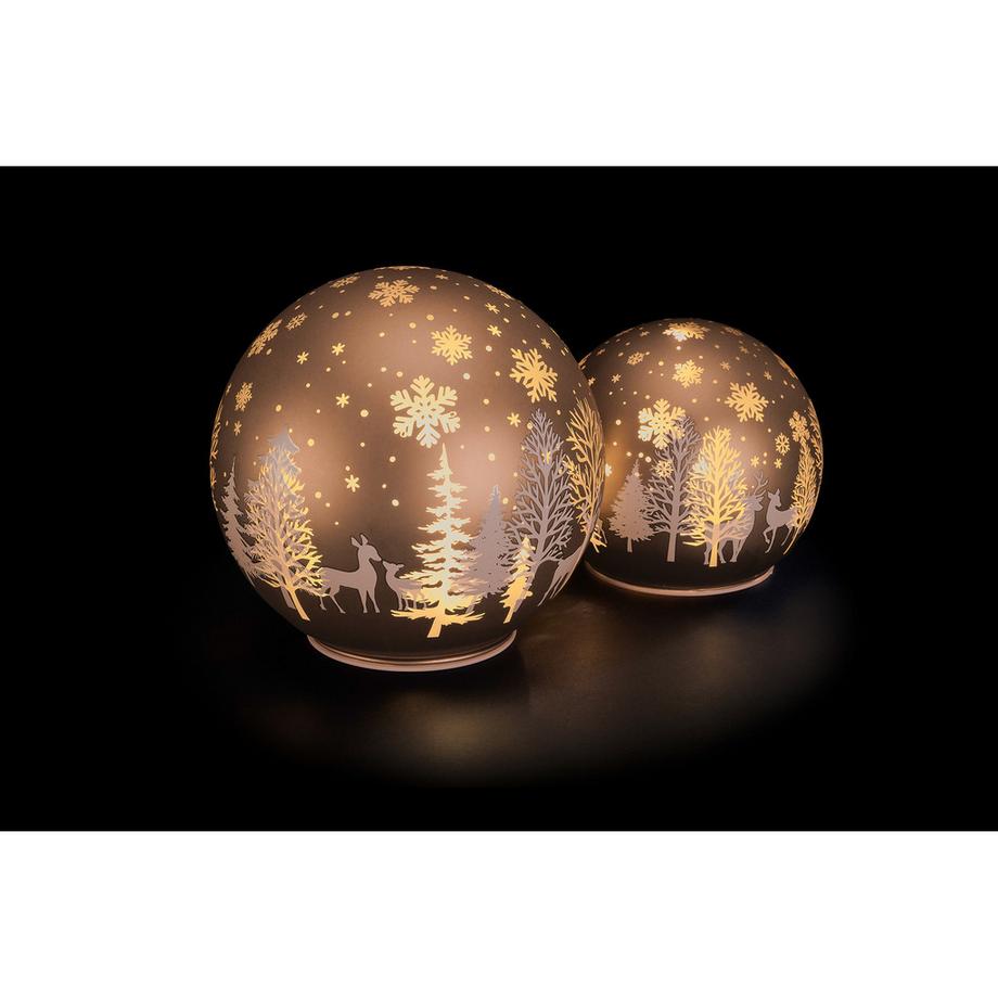 STT LED Weihnachtsdekoration 2er Set Glashaus 