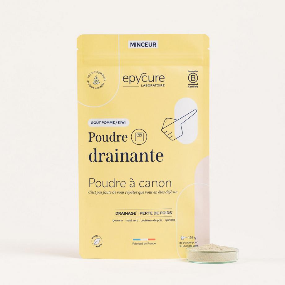 Epycure  Poudre Drainante - Goût Pomme Kiwi 