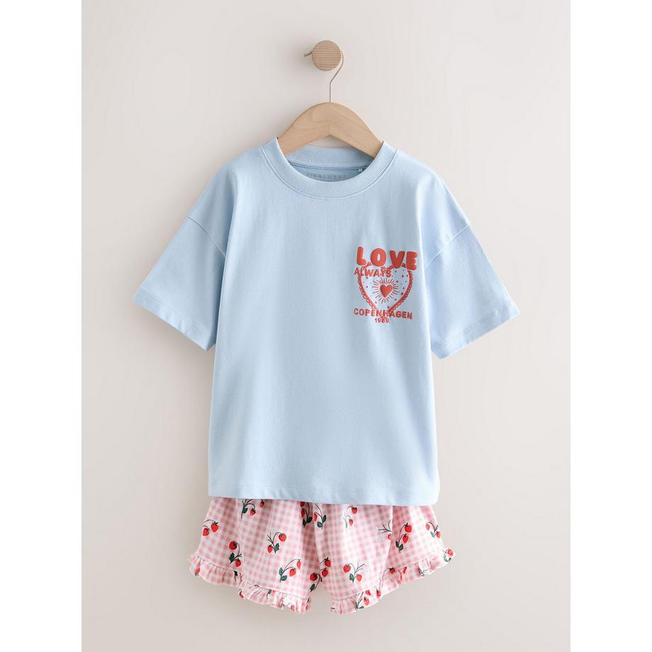 Next Pyjama Set Kurzarm Oberteil und Shorts  