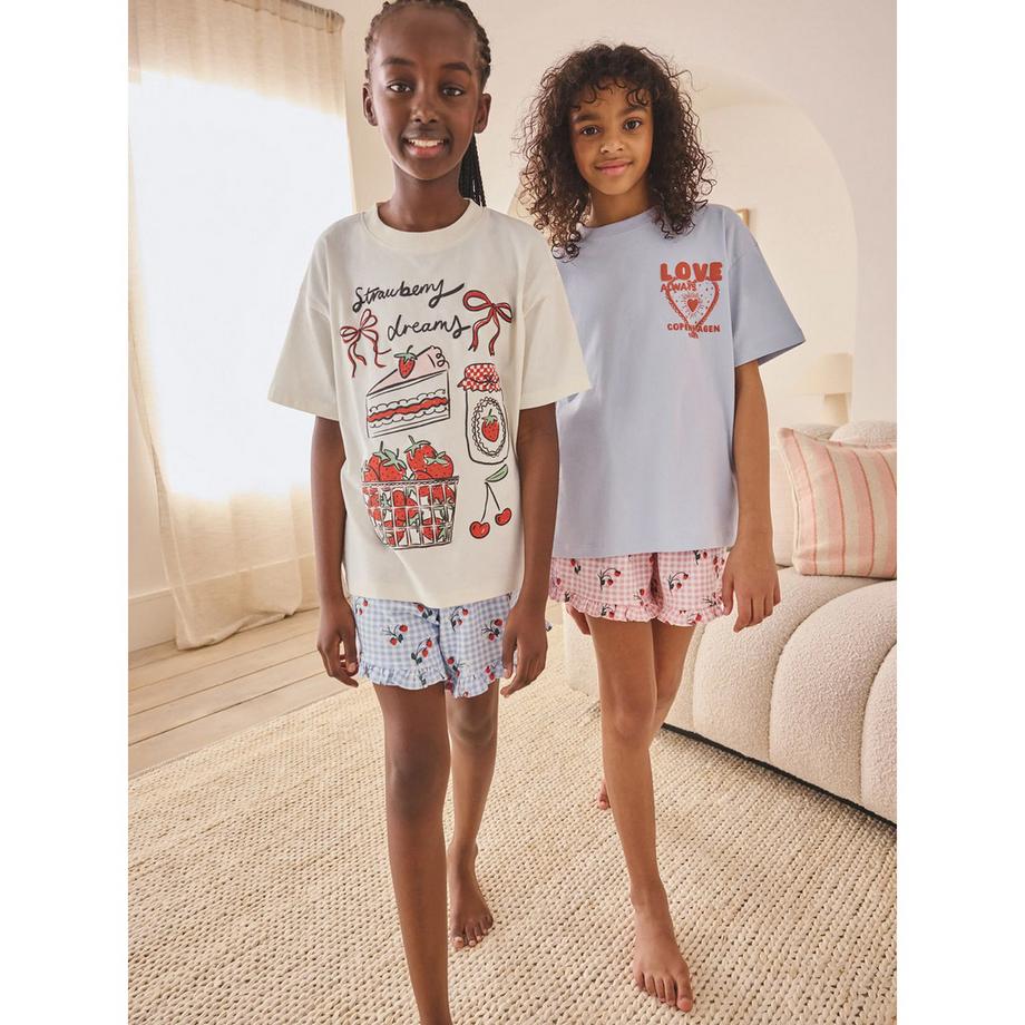 Next Pyjama Set Kurzarm Oberteil und Shorts  