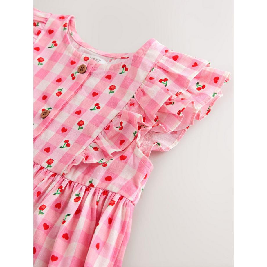 Next Vestito Stampa Vichy Ciliegie  