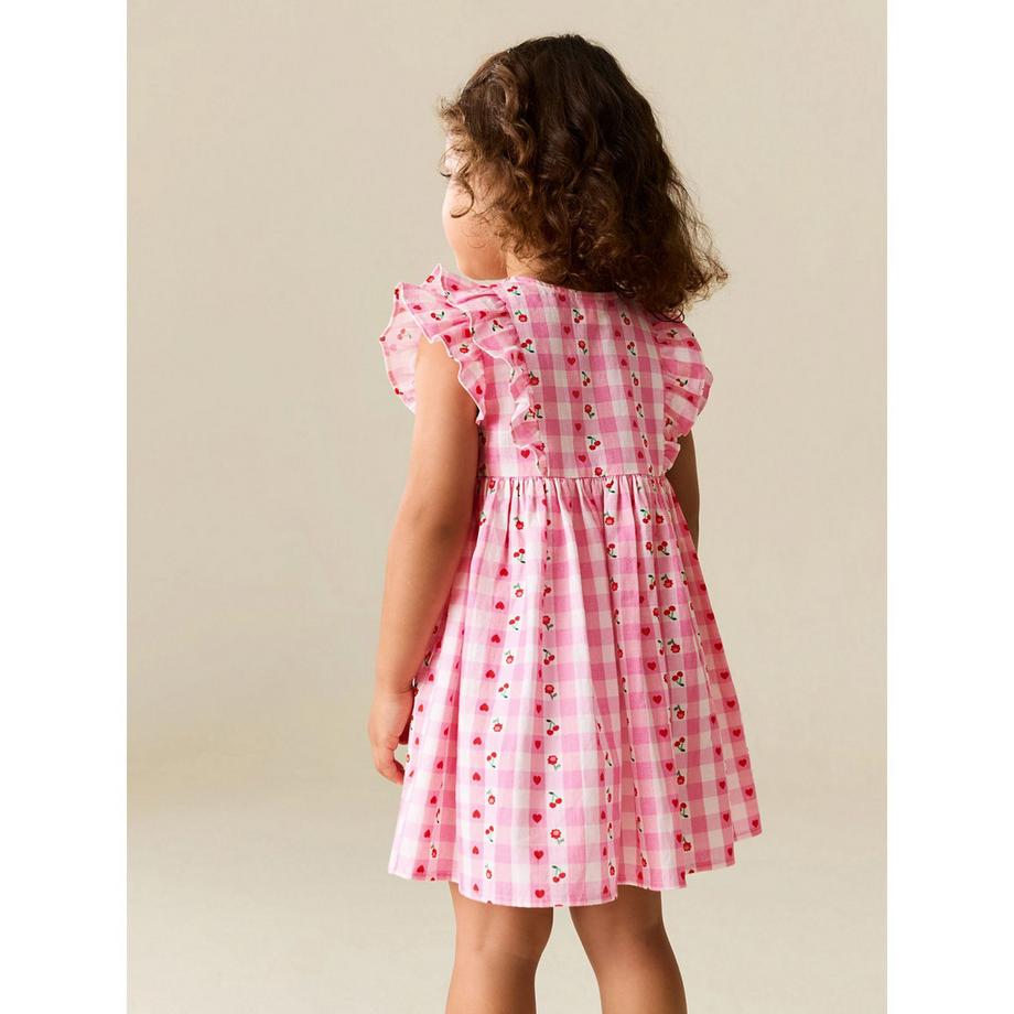 Next Vestito Stampa Vichy Ciliegie  