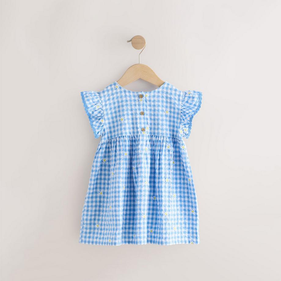 Next Robe Brodé Gingham Marguerite  