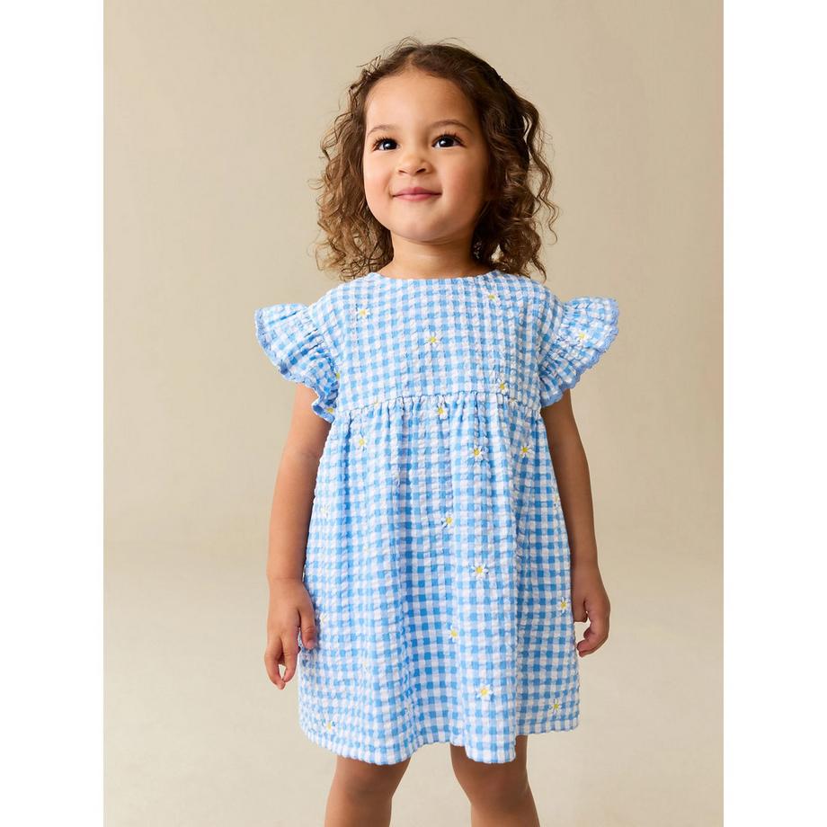 Next Robe Brodé Gingham Marguerite  