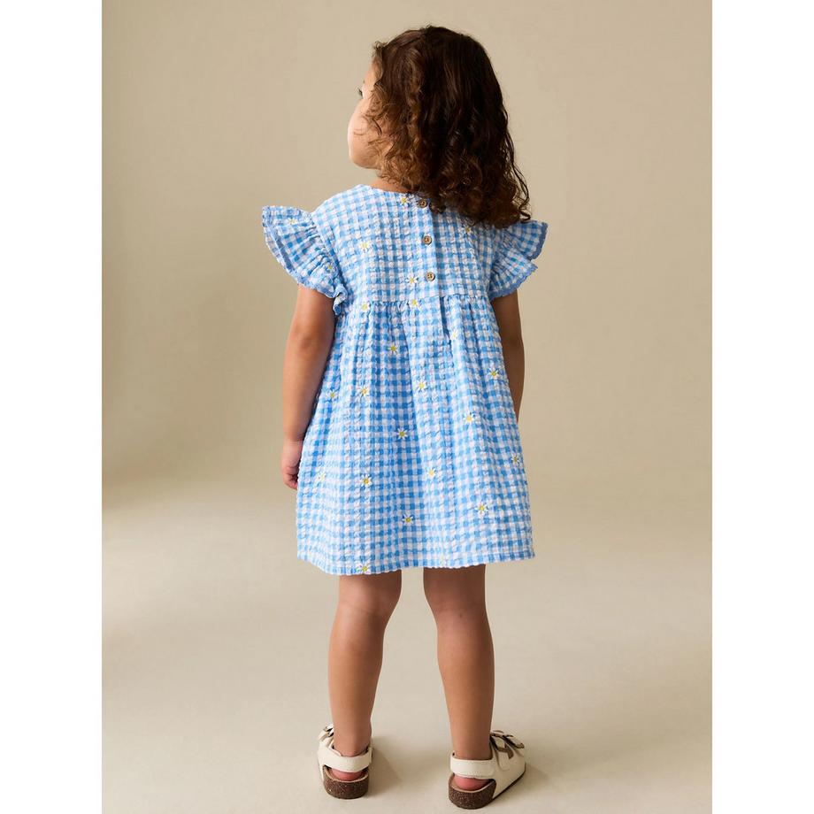 Next Robe Brodé Gingham Marguerite  