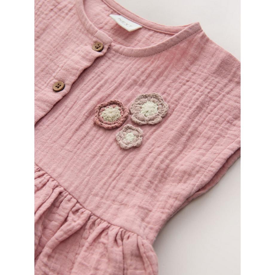 Next Robe Bébé avec Appliqués Floraux  
