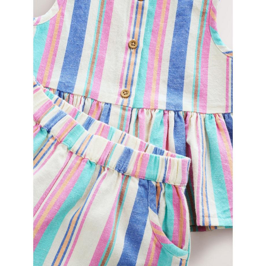 Next Ensemble haut peplum rayé et pantalon large  