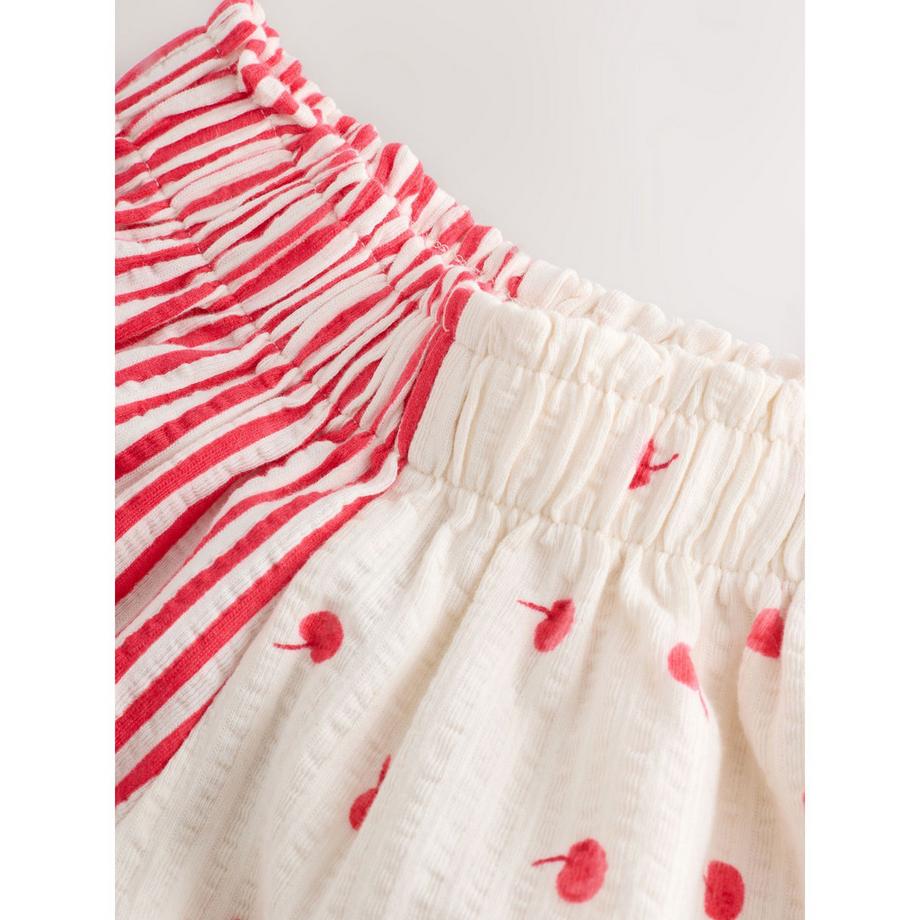 Next Set shorts stampa ciliegie e righe  
