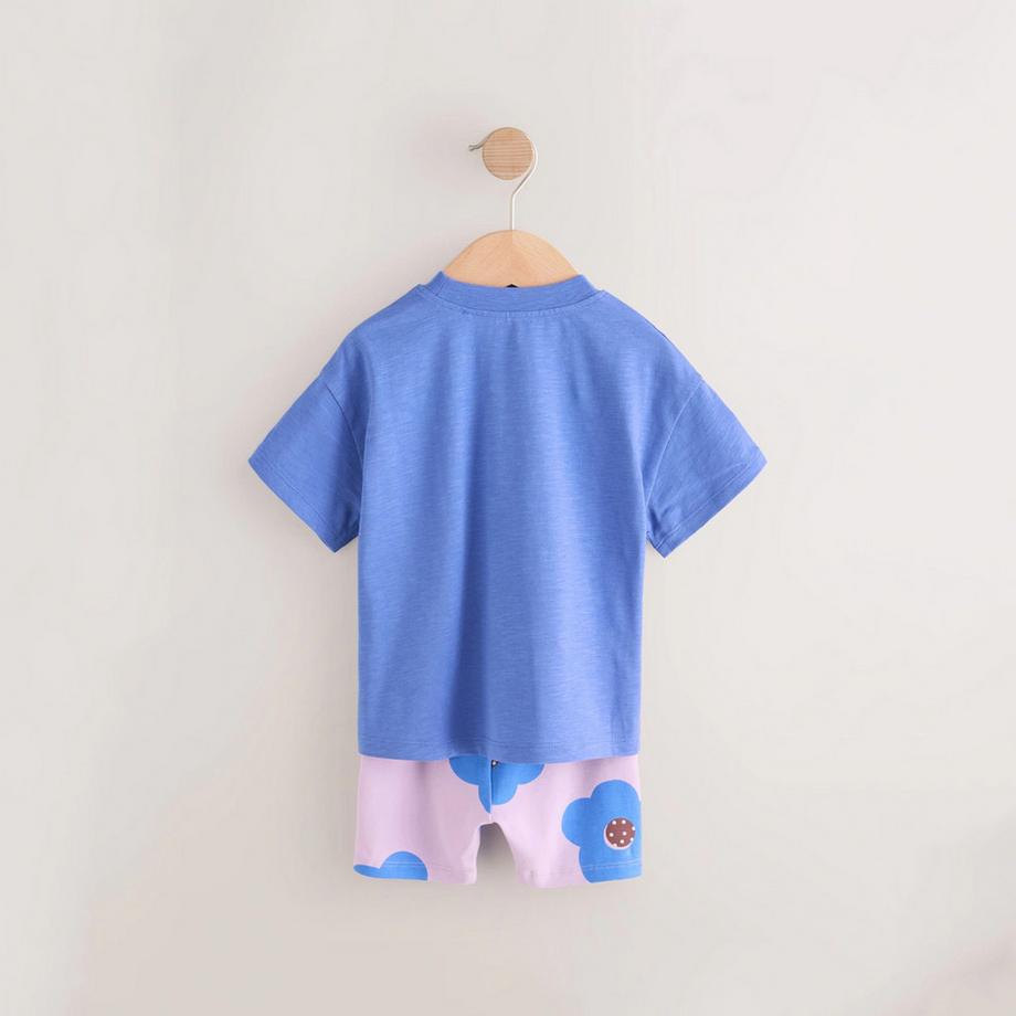 Next T-shirt motivo coniglio e pantaloncini ciclisti set  