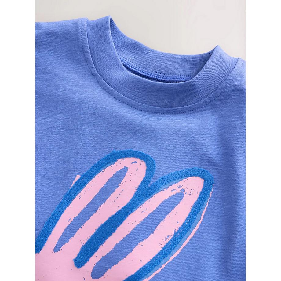 Next T-shirt motivo coniglio e pantaloncini ciclisti set  