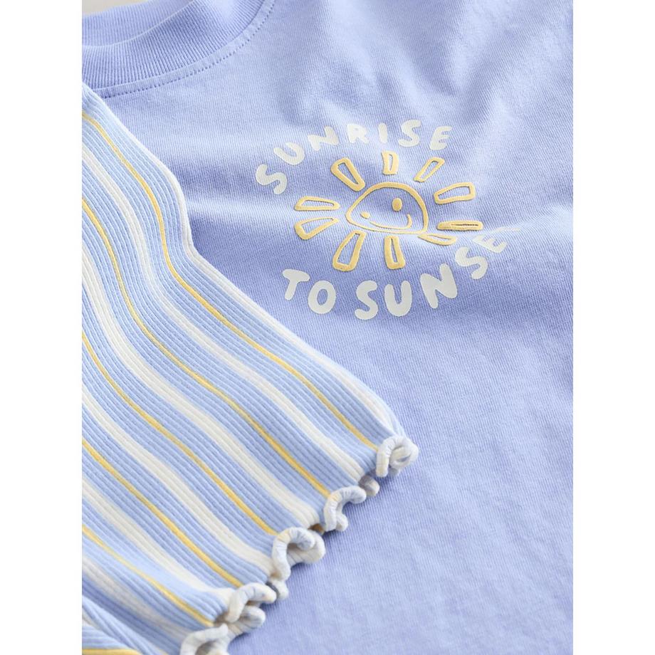 Next T-Shirt und gestreifte Shorts Set  