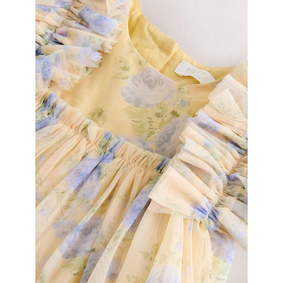 Next Geblümtes Kleid mit Rüschenärmeln  