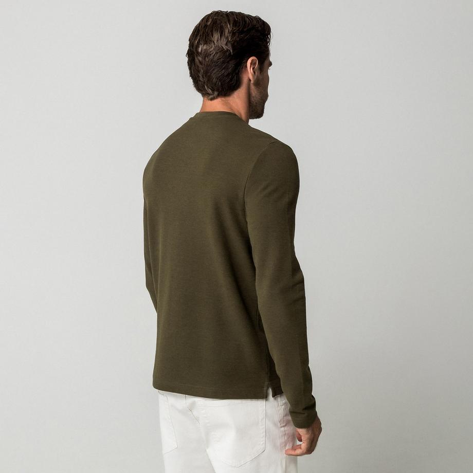 Manor Man T-shirt à manches longues Henley  