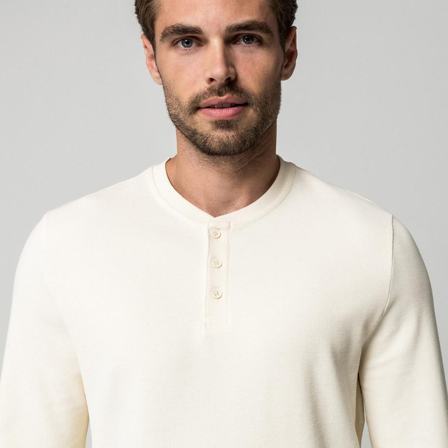 Manor Man T-shirt a maniche lunghe Henley  