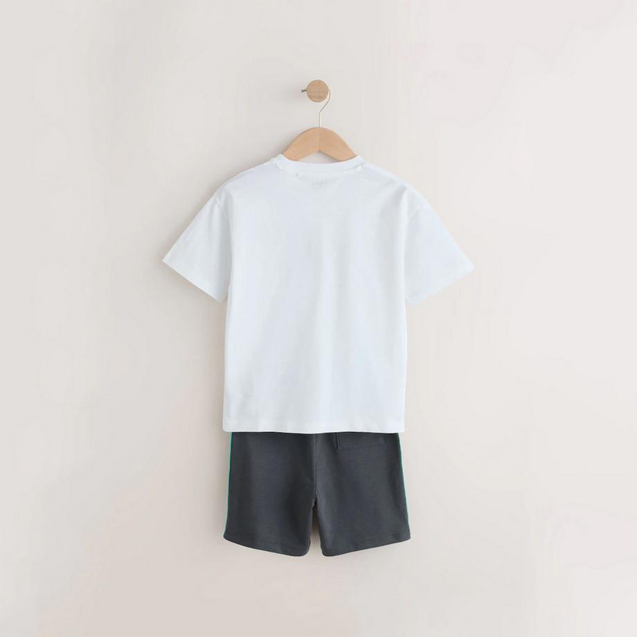 Next Set T-shirt e pantaloncini stampa tigre  