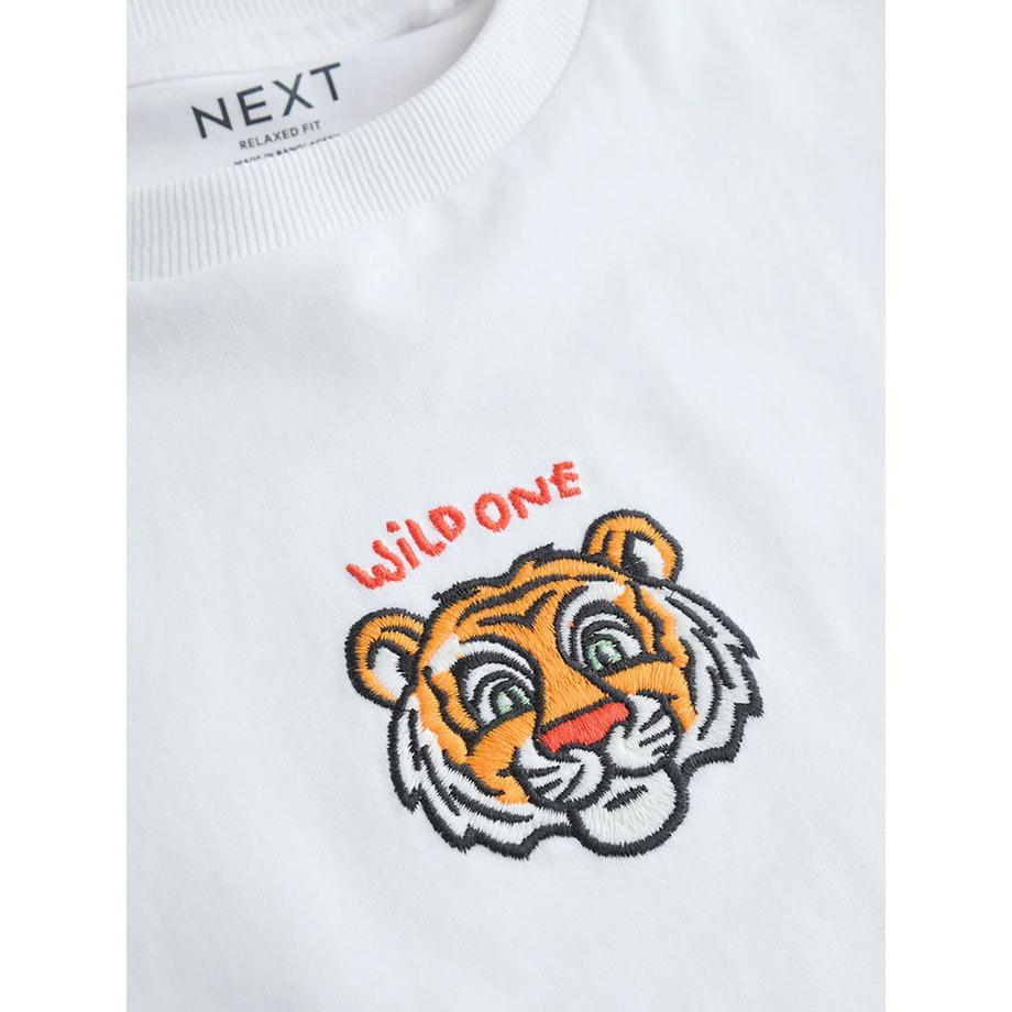 Next Set T-shirt e pantaloncini stampa tigre  