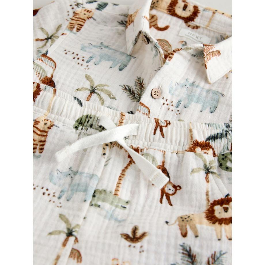 Next Ensemble Top et Short Imprimé Animal  