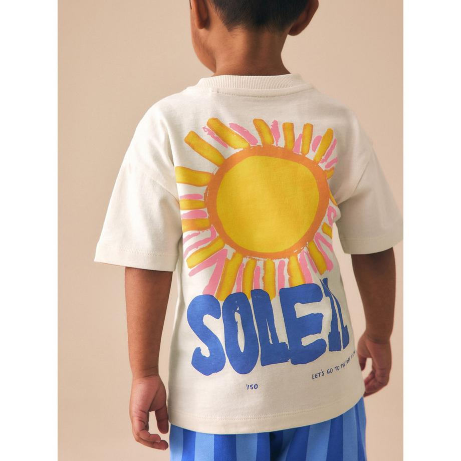 Next T-Shirt und gestreifte Shorts Set  