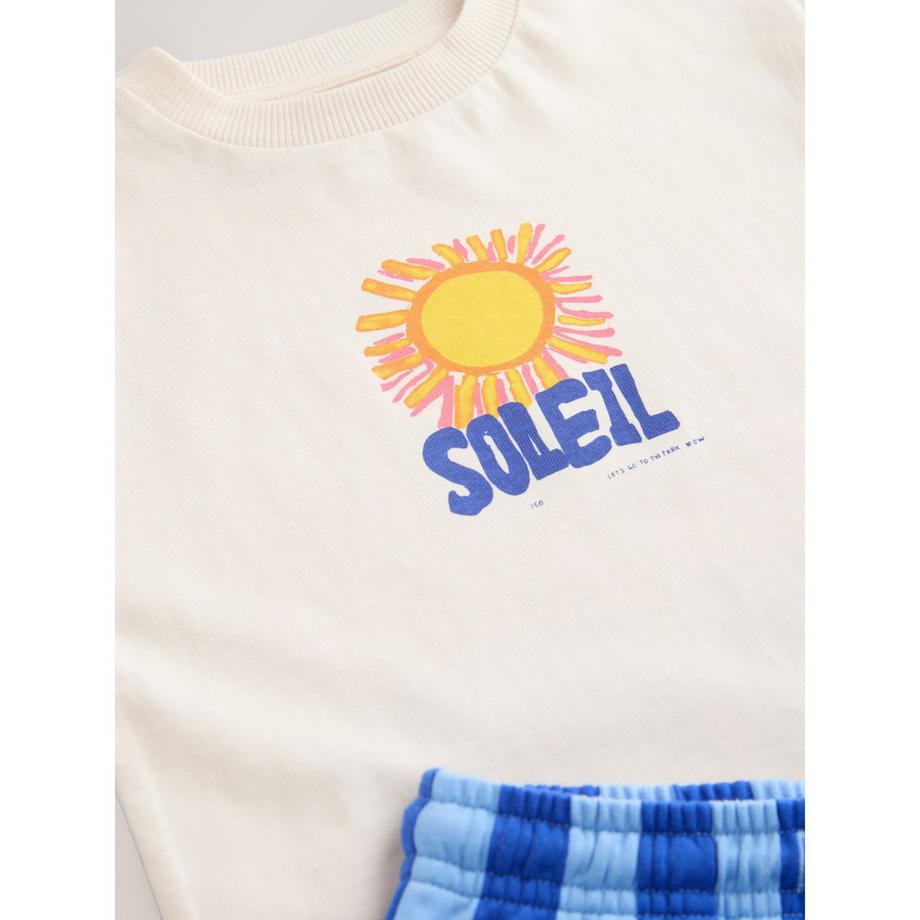 Next T-Shirt und gestreifte Shorts Set  
