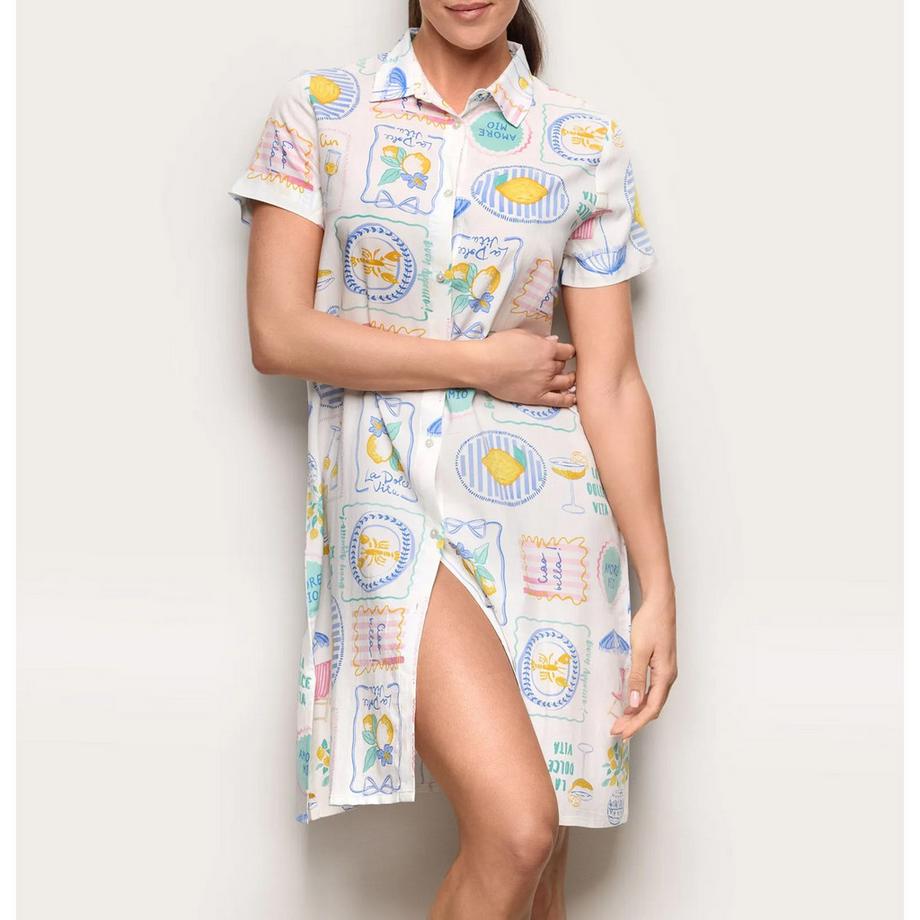 Chemise de nuit, manches courtes