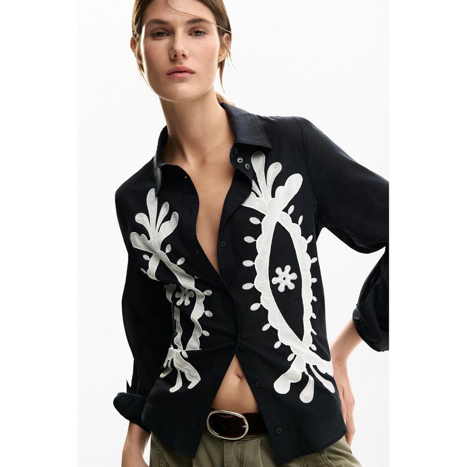 Desigual Chemise à manches longues à motifs  